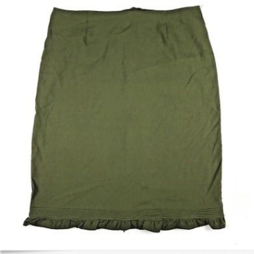 J Khaki Stretch Womens Above Knee Pencil Skirt